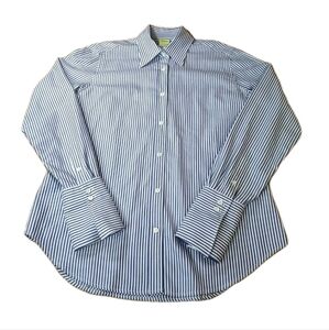 Craig Taylor Fiona Shirt XL Nautical Blue Striped L'Air De rien Old Money Preppy